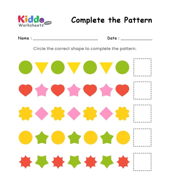 Pattern Worksheet Free Pictures