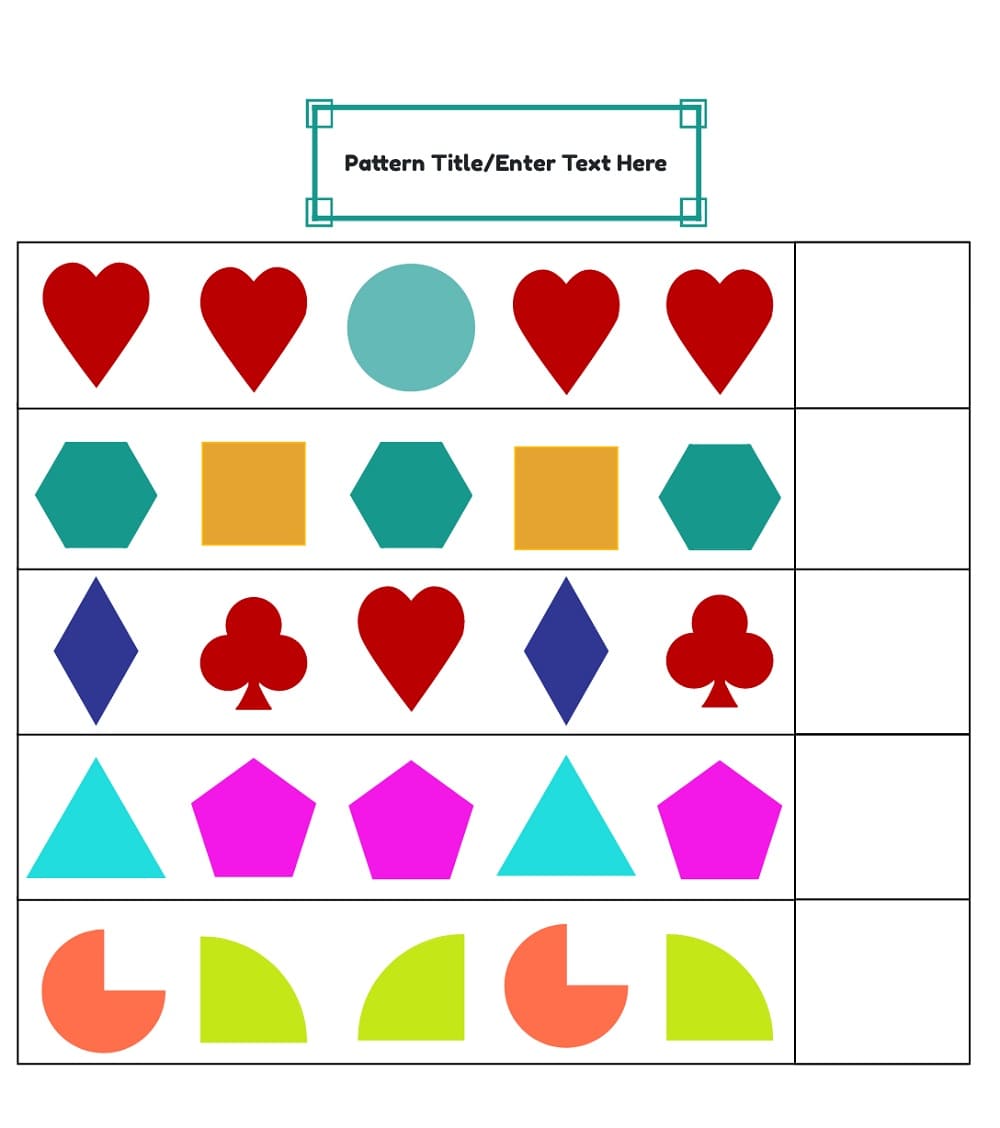 Pattern Worksheet Photos