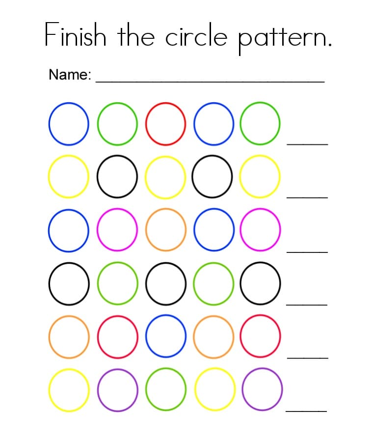 Pattern Worksheet Pictures