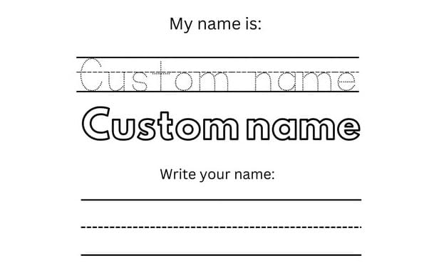 Perfect Name Tracing Worksheet