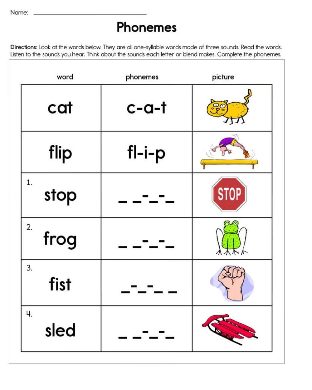 Phonics Worksheet Download