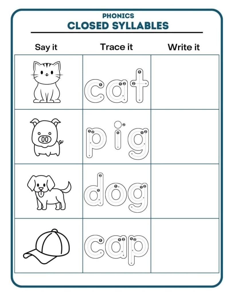 Phonics Worksheet Free Download