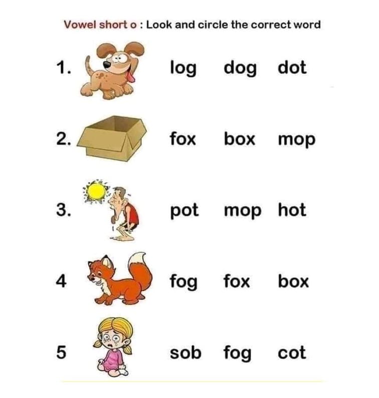 Phonics Worksheet Free Pictures