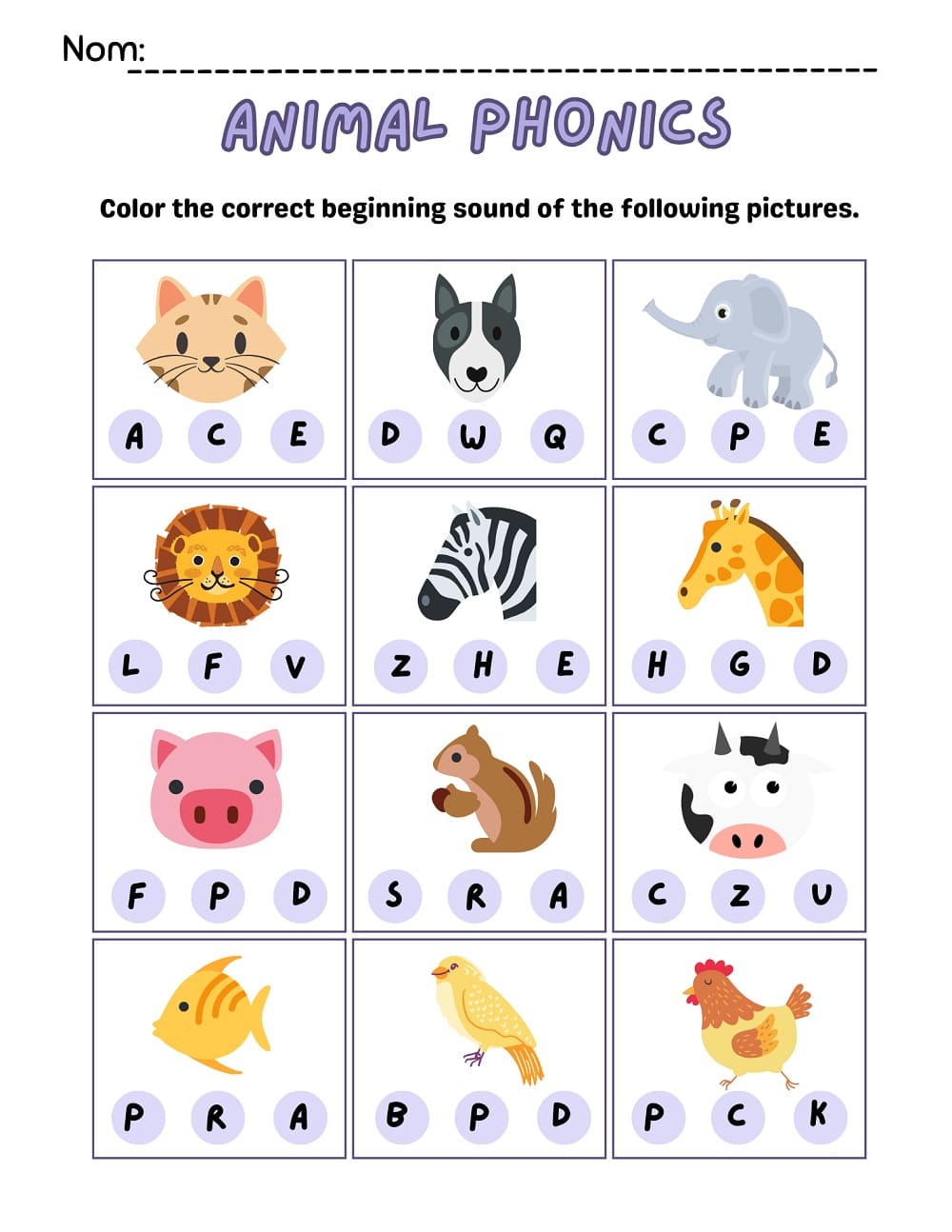 Phonics Worksheet Photo