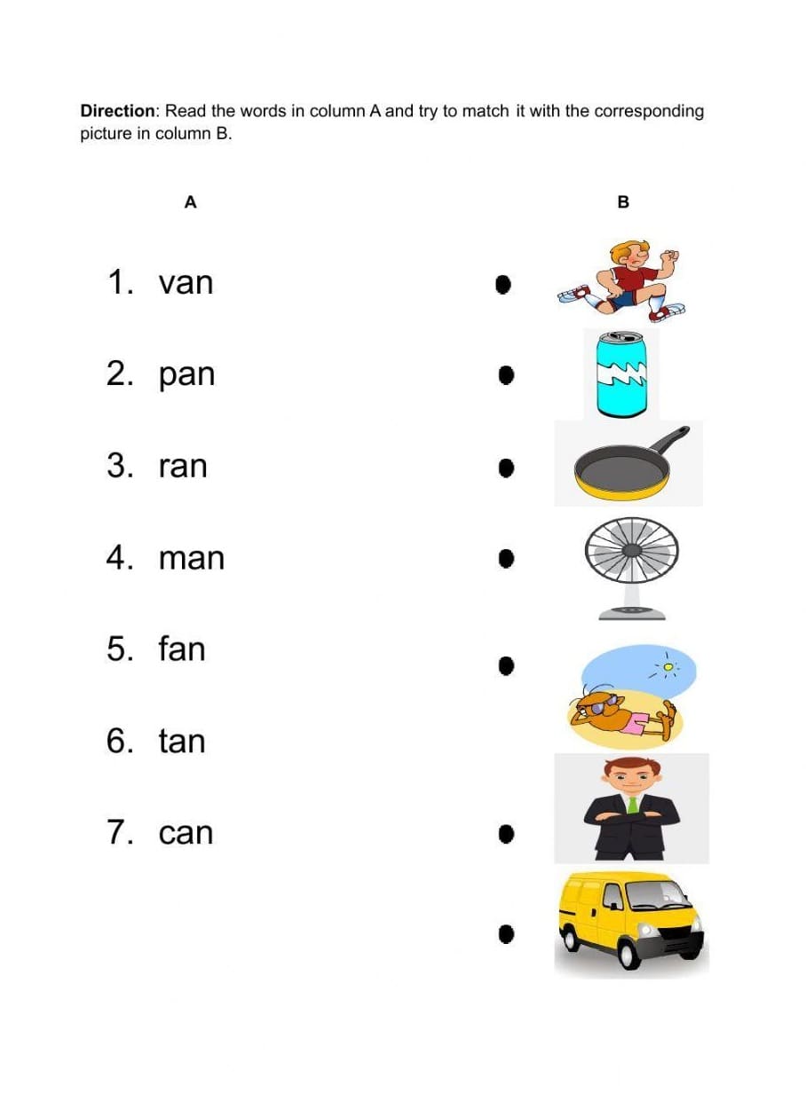 Phonics Worksheet Picture