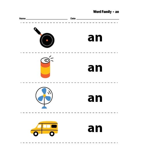 Phonics Worksheet Pictures