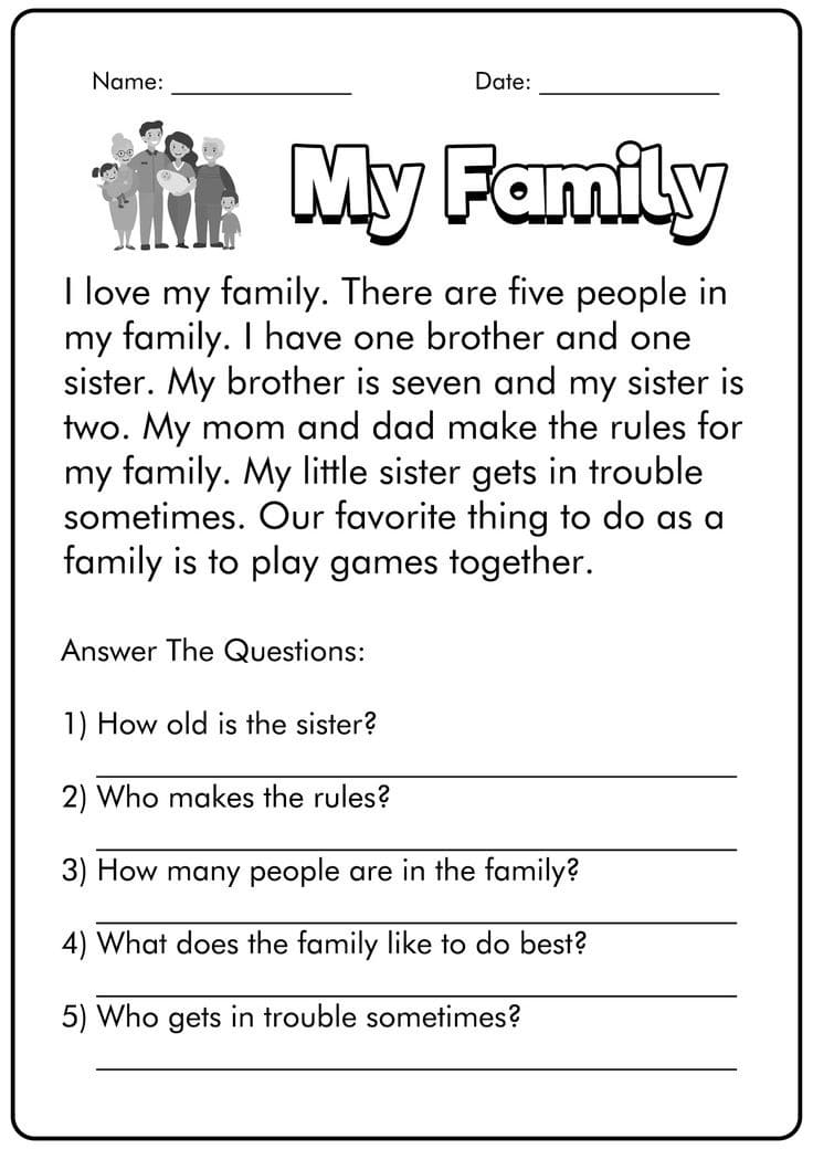 Reading Comprehension Worksheet Free For Adult