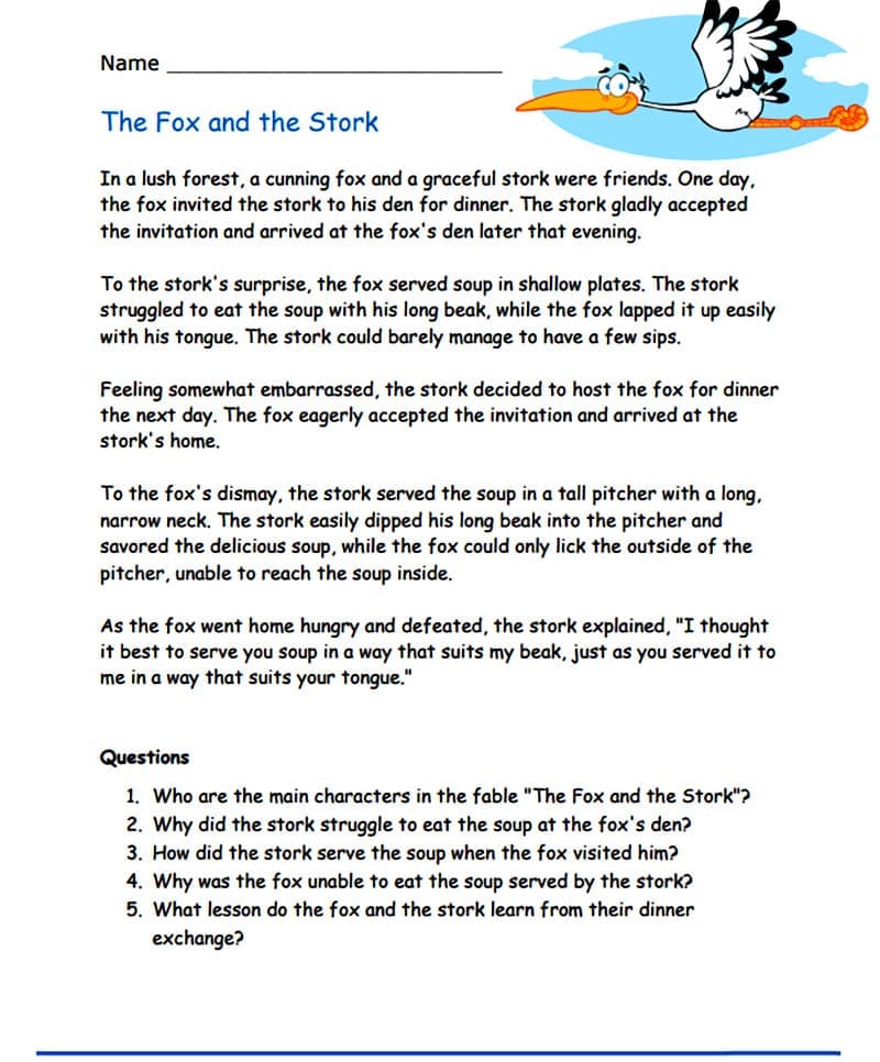 Reading Comprehension Worksheet Free Pictures