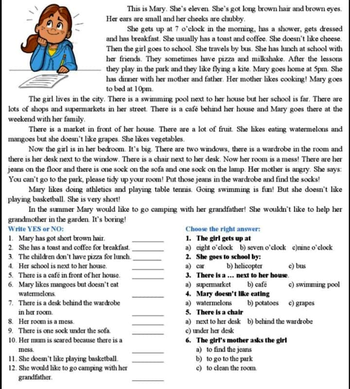 Reading Comprehension Worksheet Images