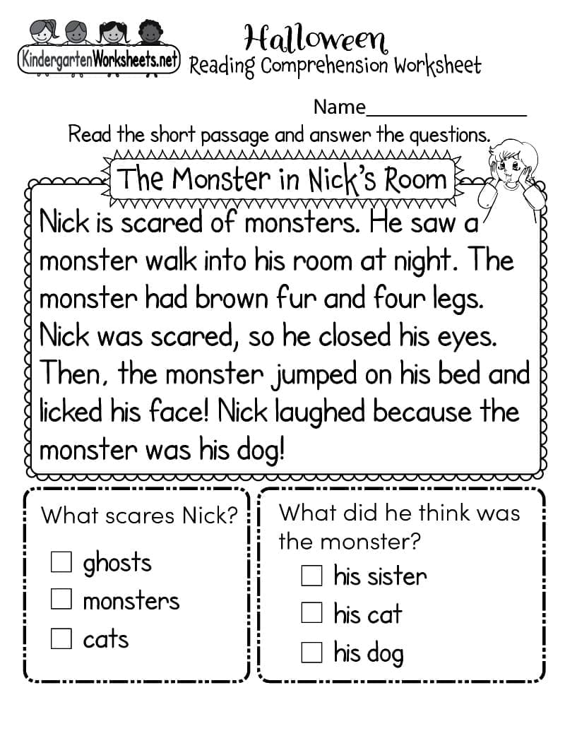 Reading Comprehension Worksheet Photo Free