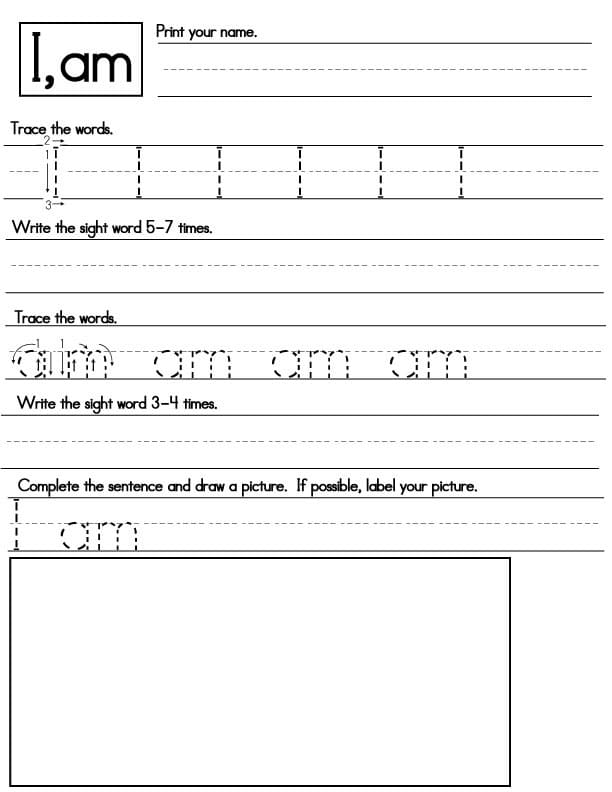 Sight Word Worksheet For Adult