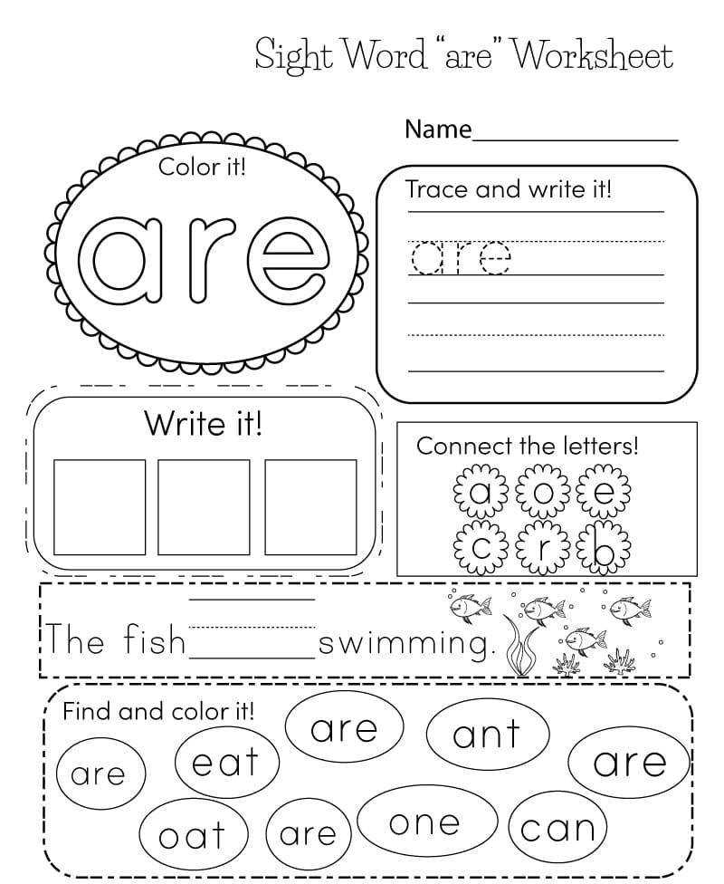 Sight Word Worksheet Free Download