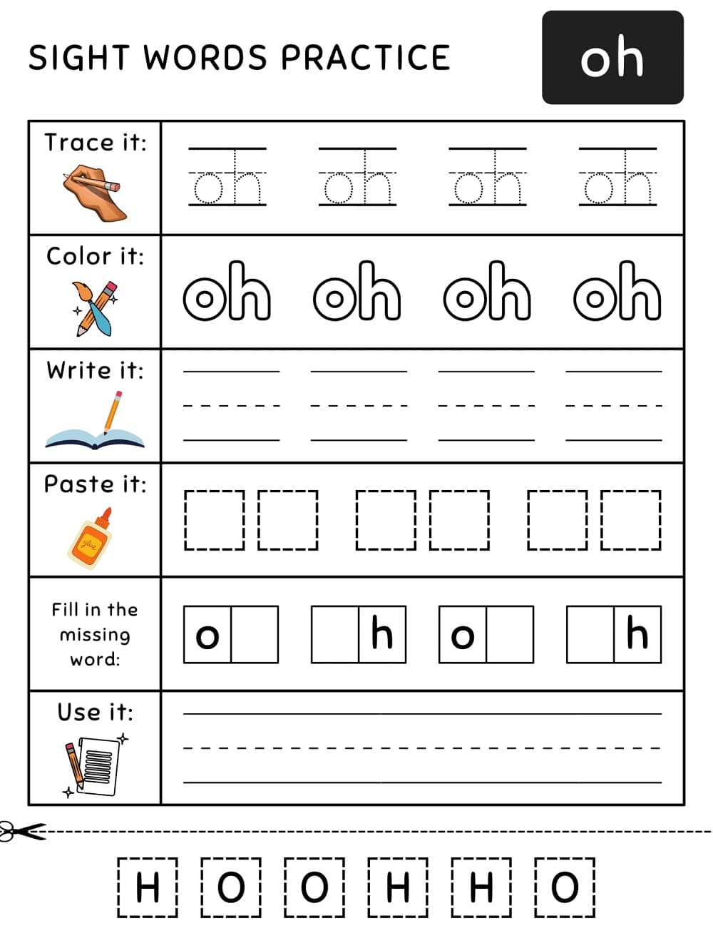 Sight Word Worksheet Free Pictures