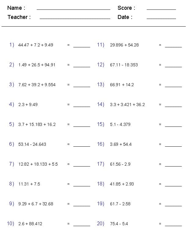 Significant Figures Worksheet Free Photo