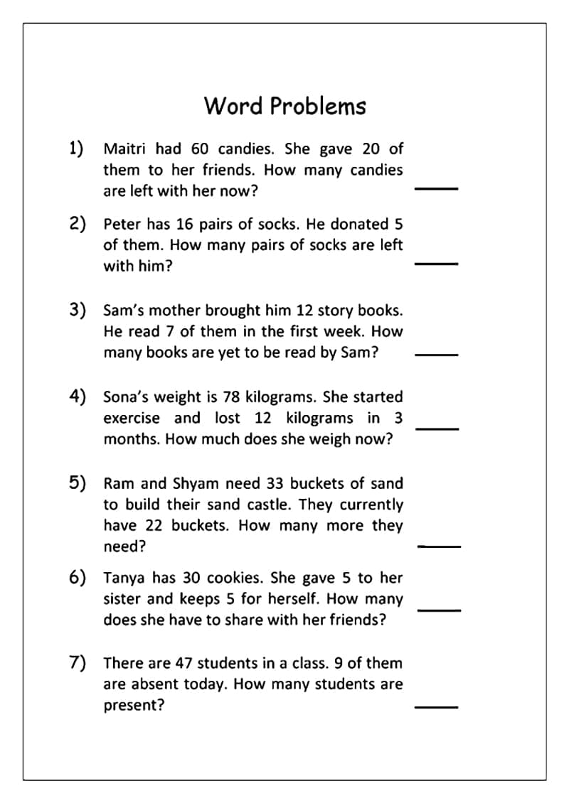 Simple Changes in Mean Word Problems Worksheet