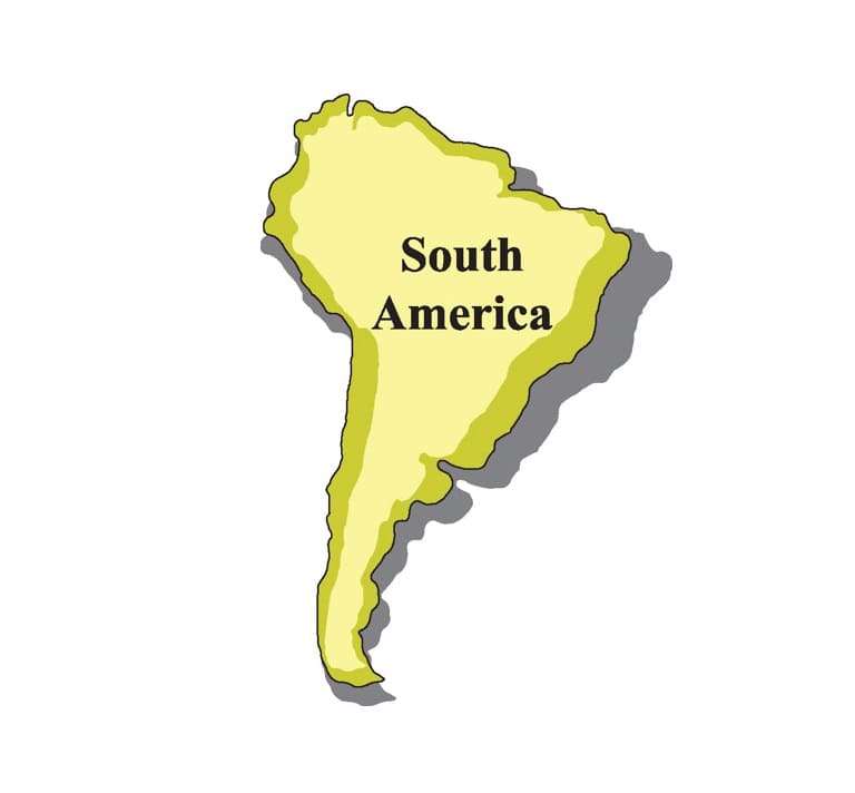 Simple Map of South America