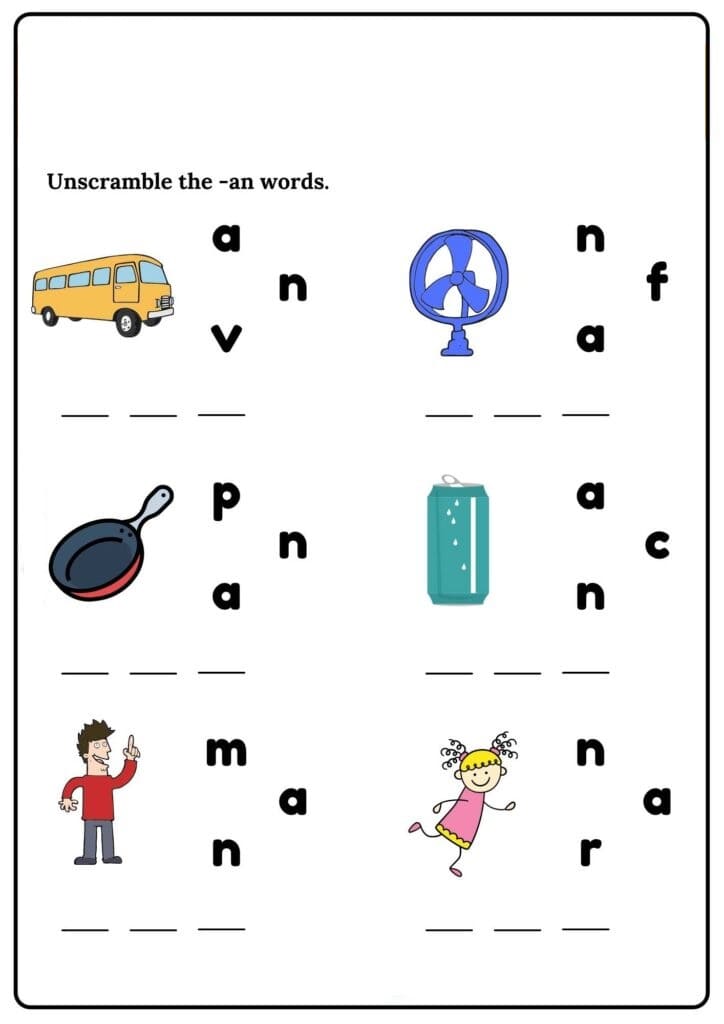 Simple Phonics Worksheet