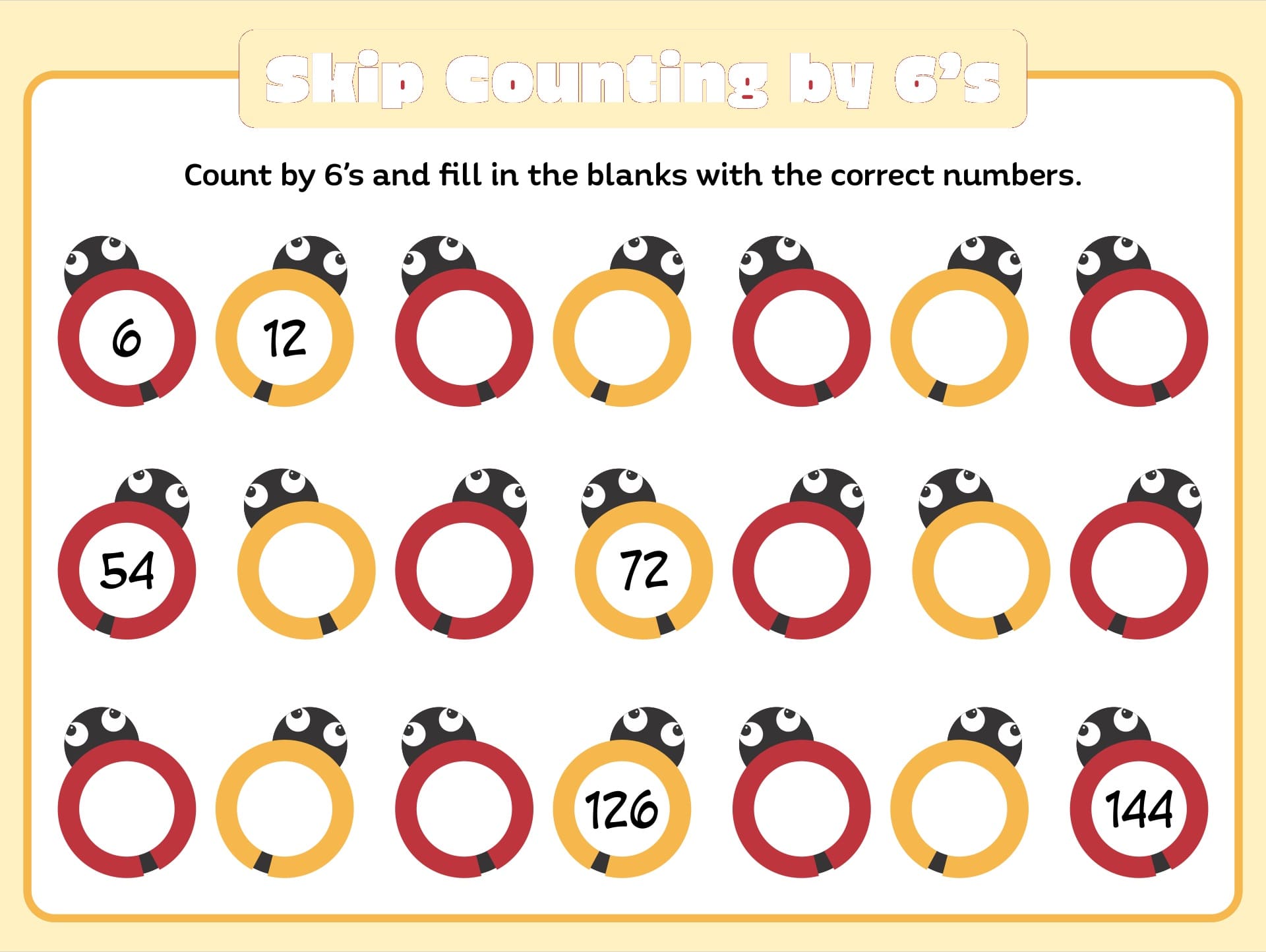 Skip Counting Worksheet Free Pictures