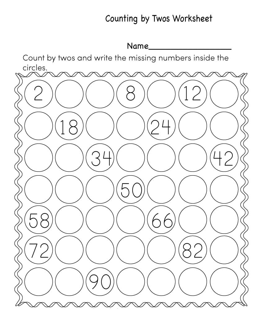 Skip Counting Worksheet Photo