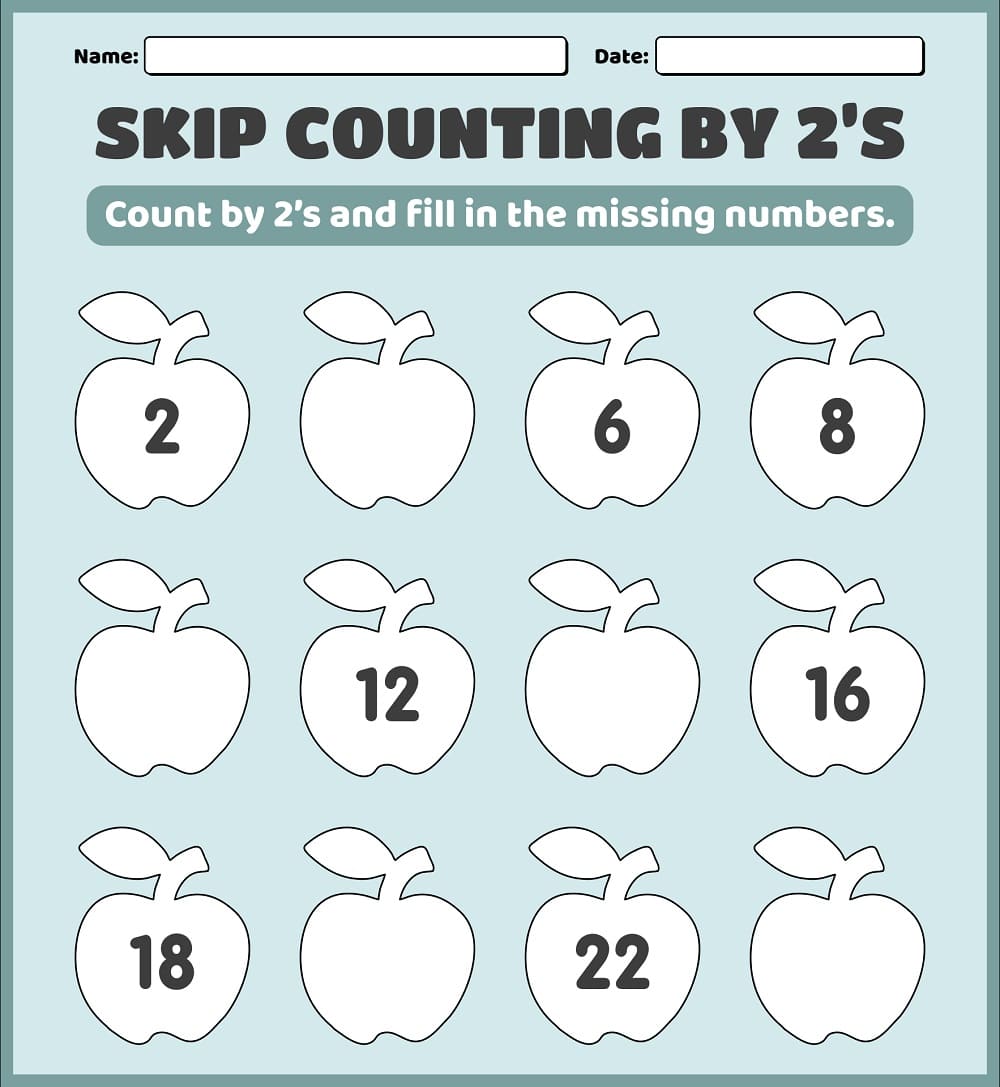 Skip Counting Worksheet Picture