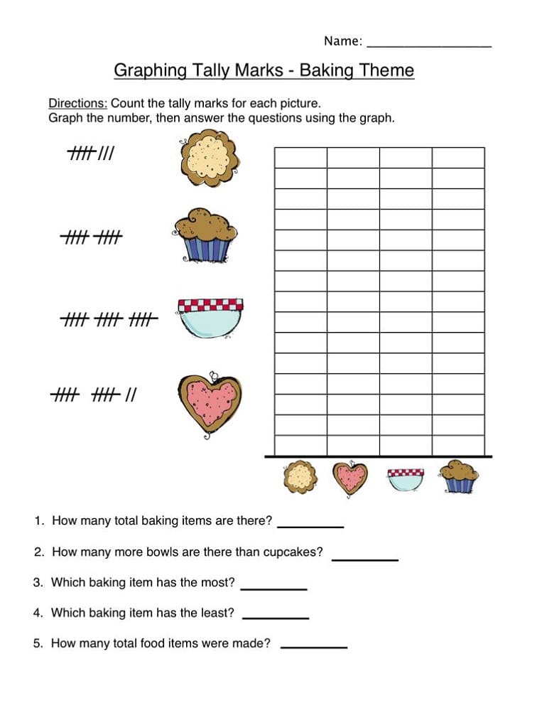 Tally Mark Worksheet Free Photo