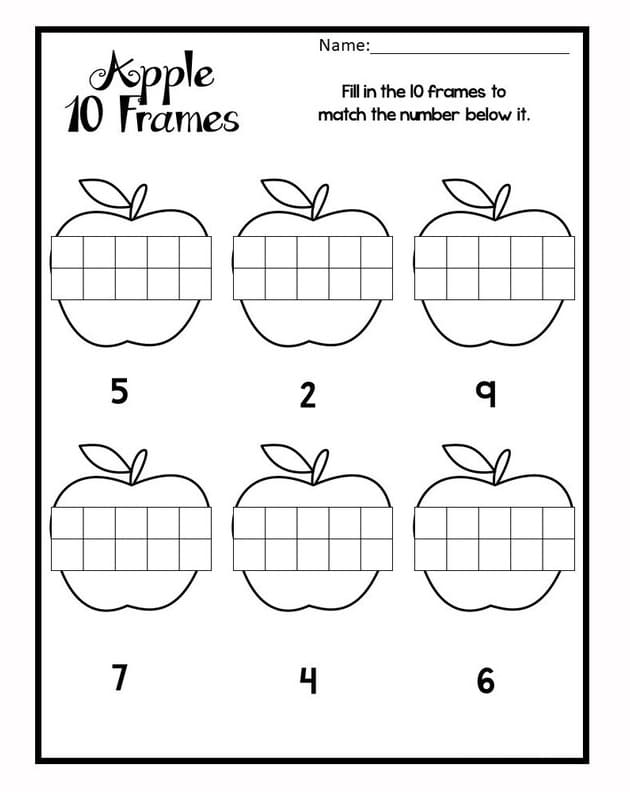 Ten Frame Worksheet Free Picture