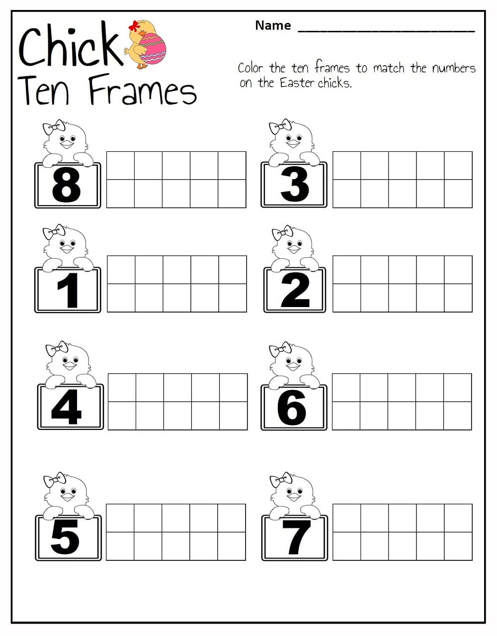 Ten Frame Worksheet Free Pictures