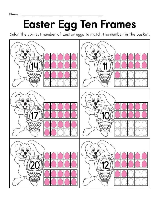 Ten Frame Worksheets