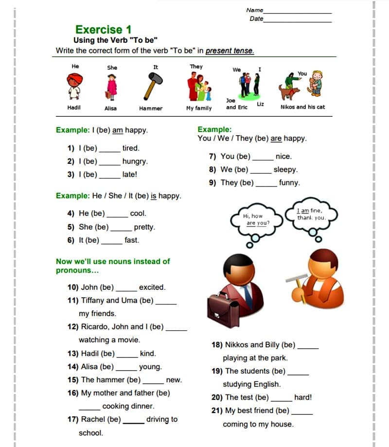 Verb Tense Worksheet Download