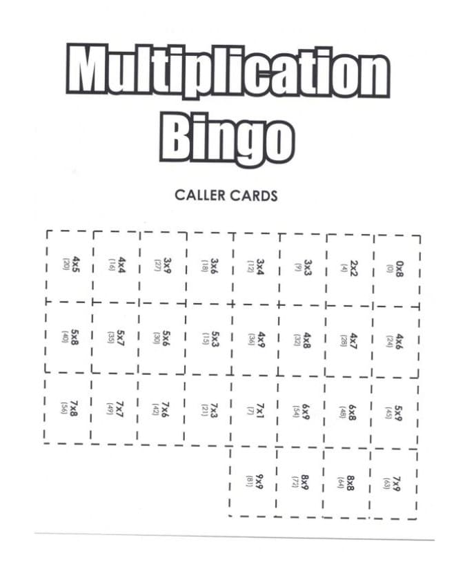 Multiplication BINGO