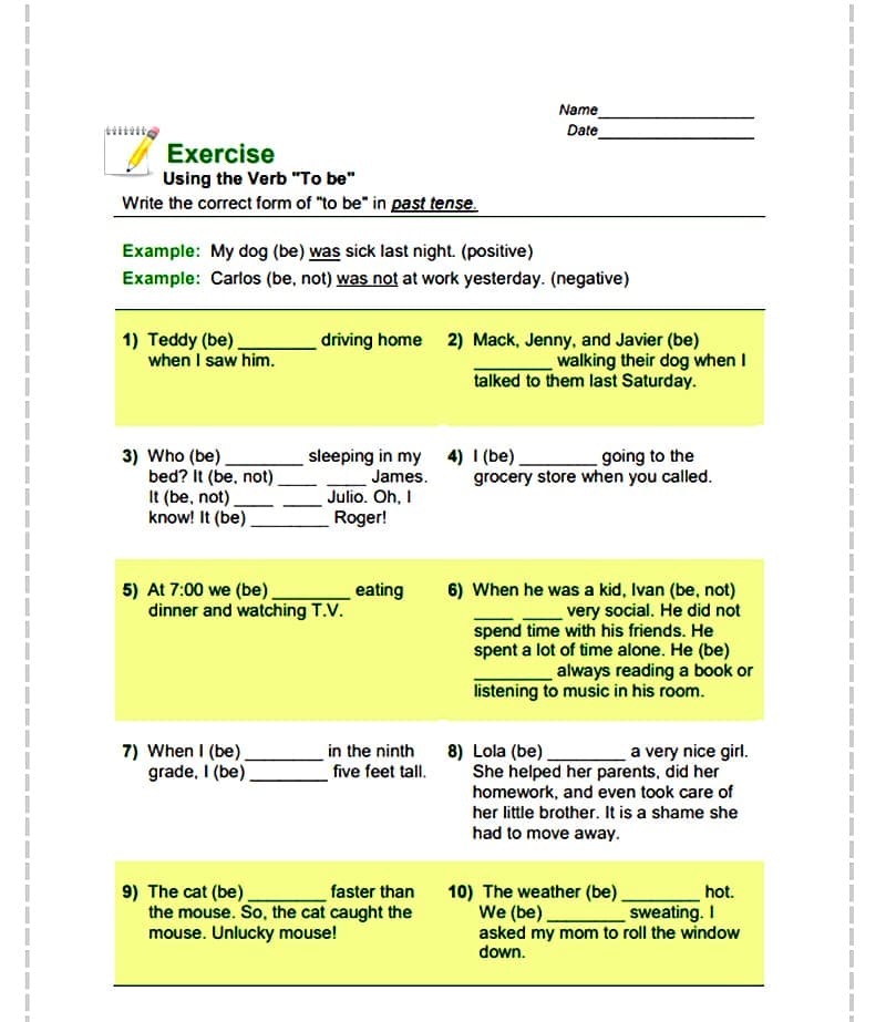 Very Simple Verb Tense Worksheet