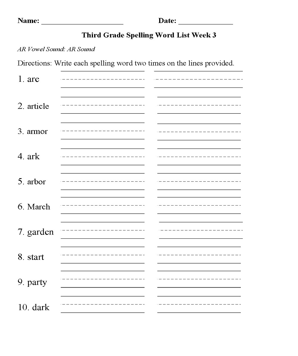 Word Definition Worksheets